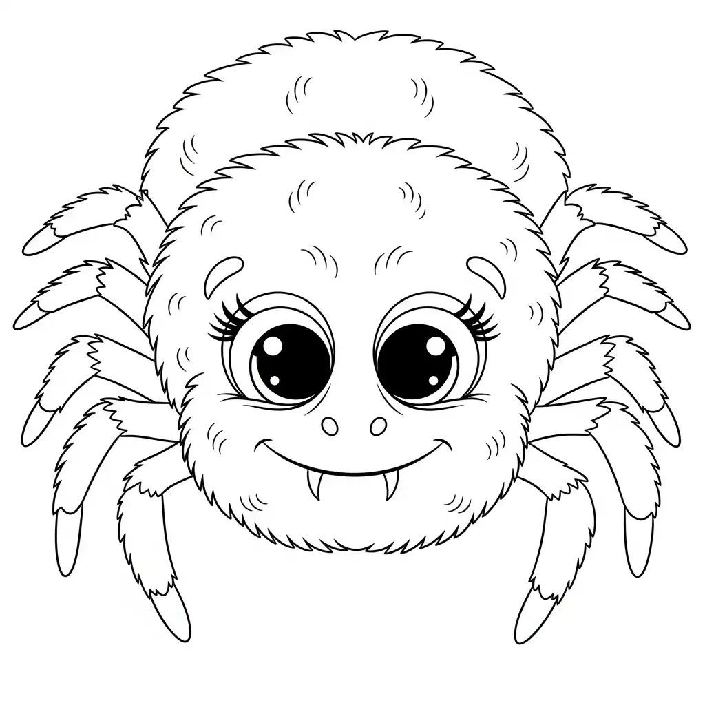 Araña de Halloween para colorear para primaria