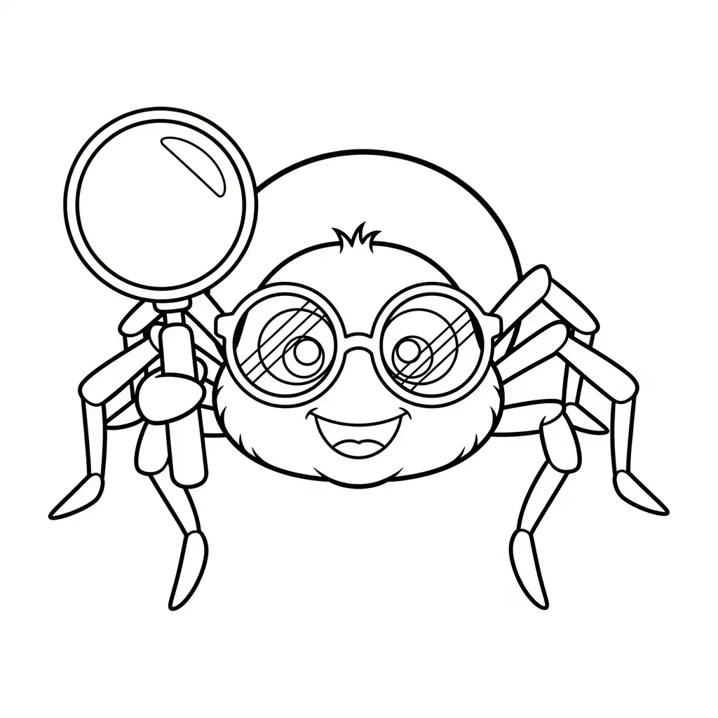 Araña de Halloween para colorear para imprimir pdf gratis