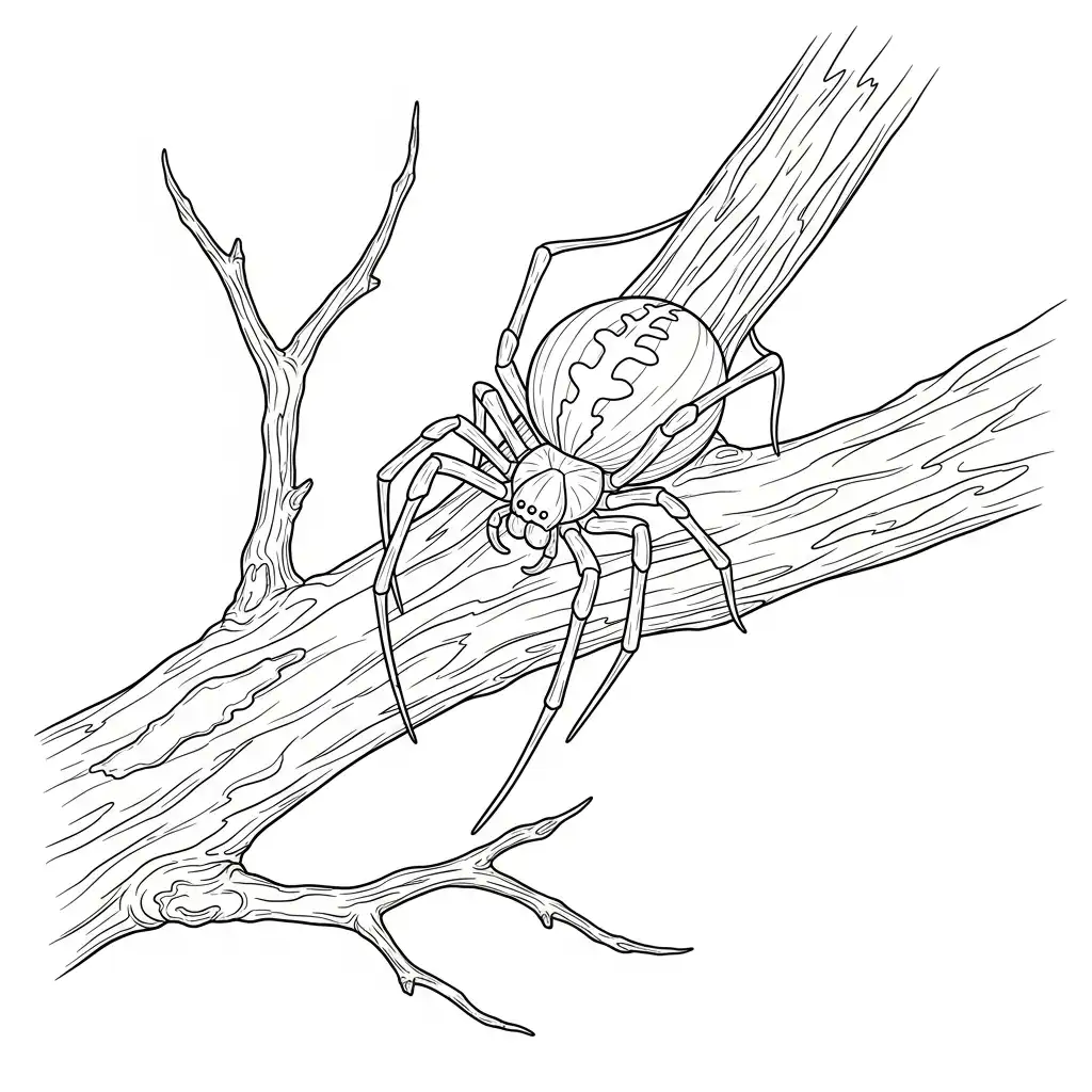 Araña de Halloween para colorear para imprimir para niño de 2 años