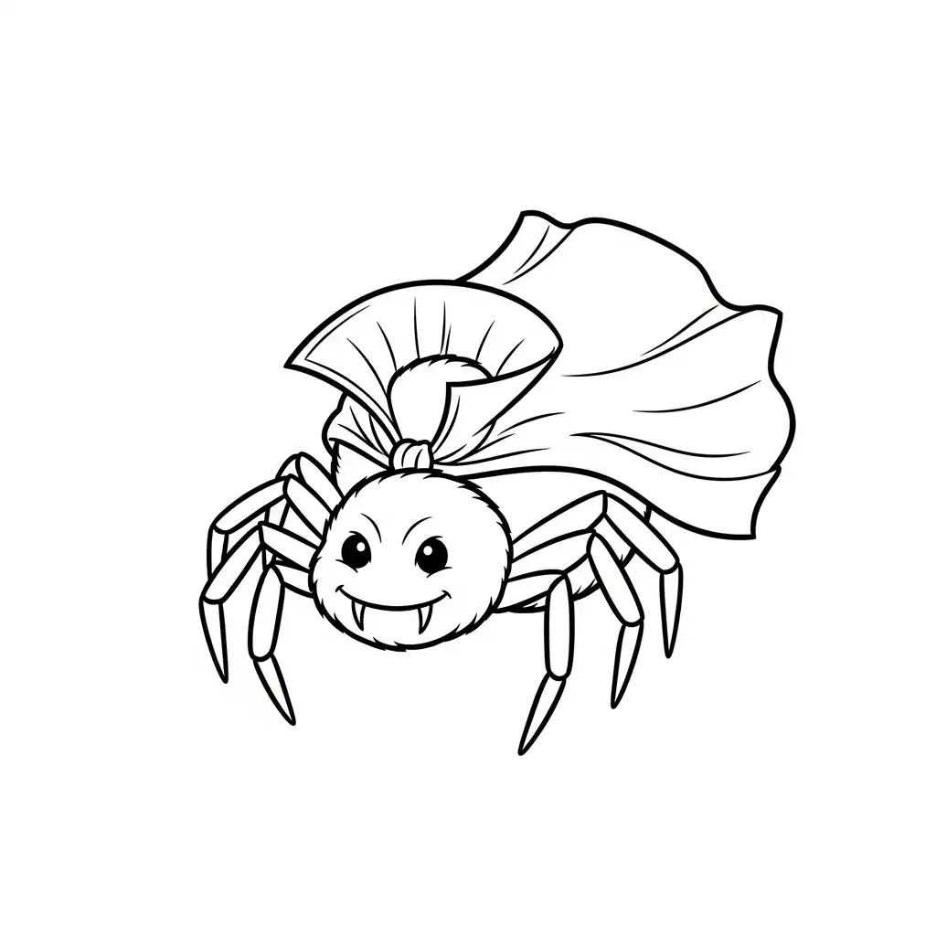 Araña de Halloween para colorear para primaria 1