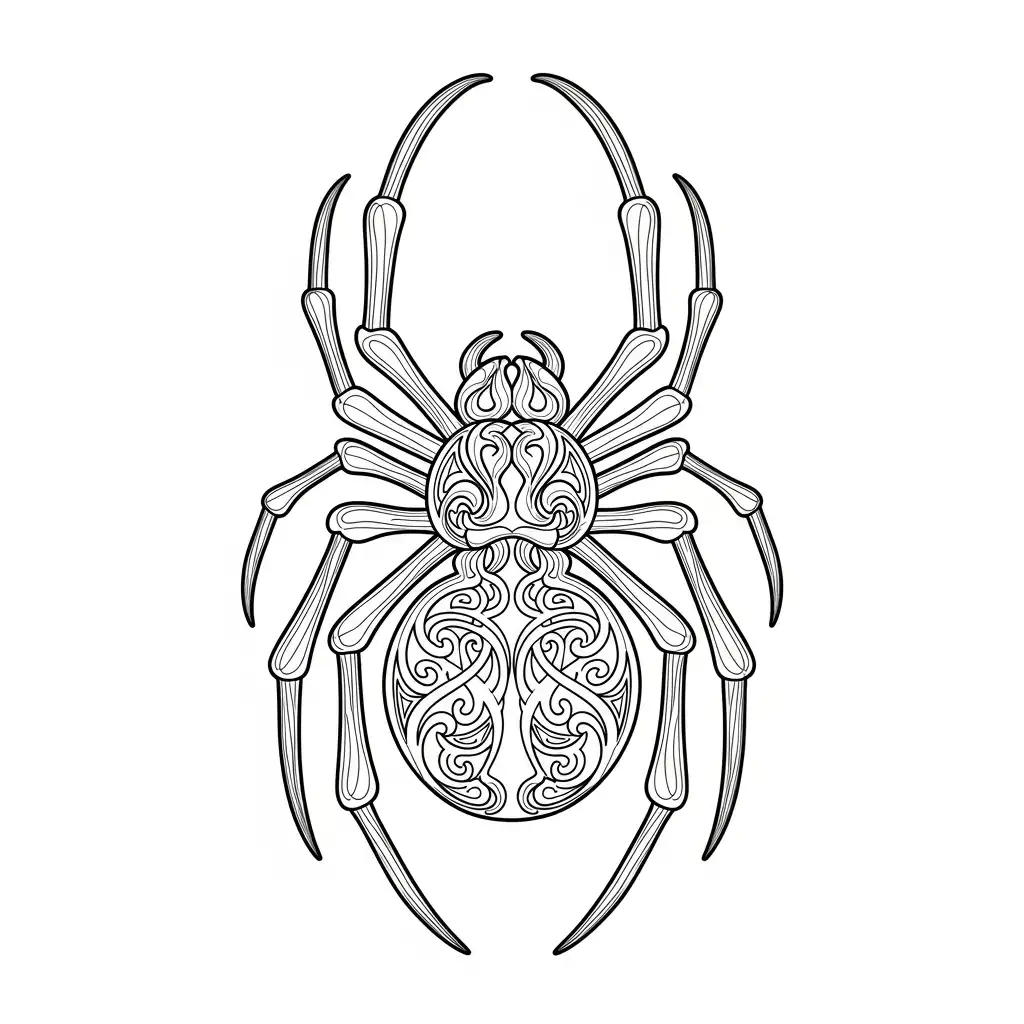 Araña de Halloween para colorear gratis para imprimir