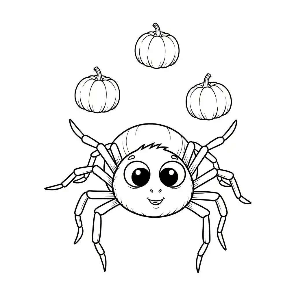 Araña de Halloween para colorear para imprimir