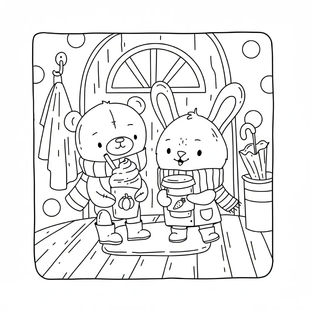 Autumn Hygge 1 para colorear para imprimir para niño de 8 años