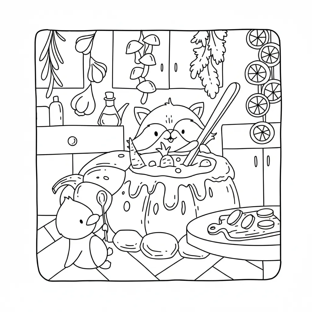 Autumn Hygge 15 para colorear para imprimir gratis