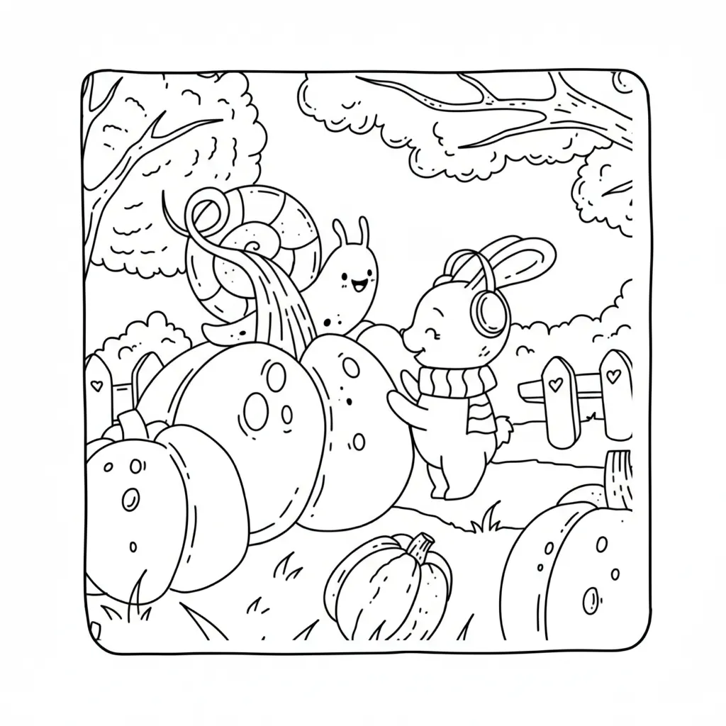 Autumn Hygge 17 para colorear para niño de para imprimir