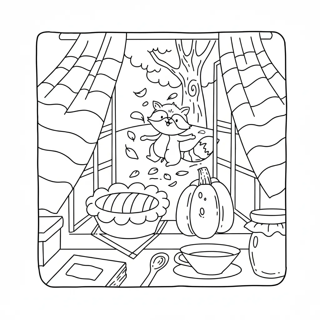 Autumn Hygge 19 para colorear para imprimir pdf gratis