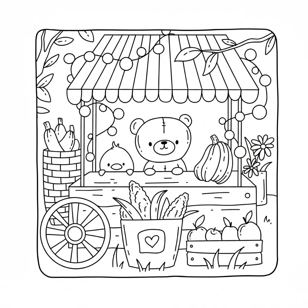 Autumn Hygge 4 para colorear y dibujo para imprimir