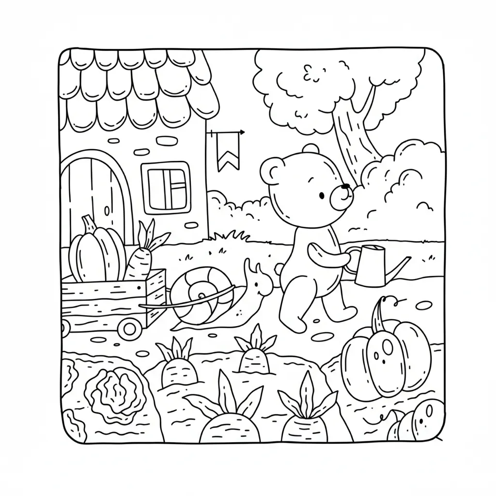 Autumn Hygge 6 para colorear para niño para imprimir gratis