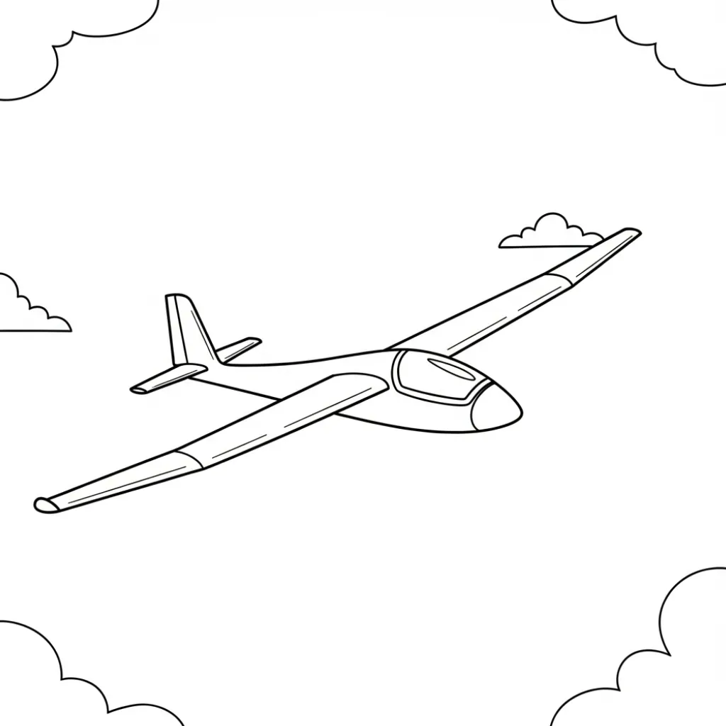 Avión 13 para colorear en línea