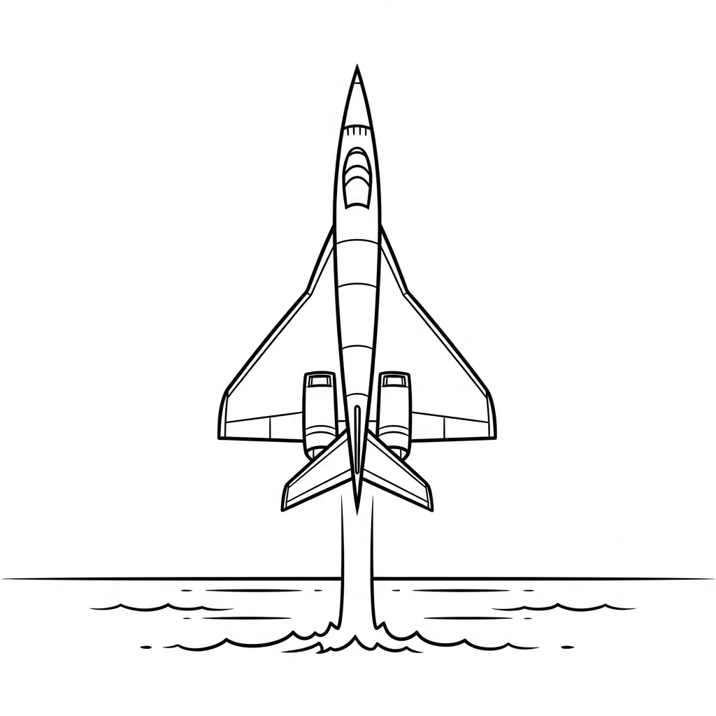 Avión 17 para colorear gratis