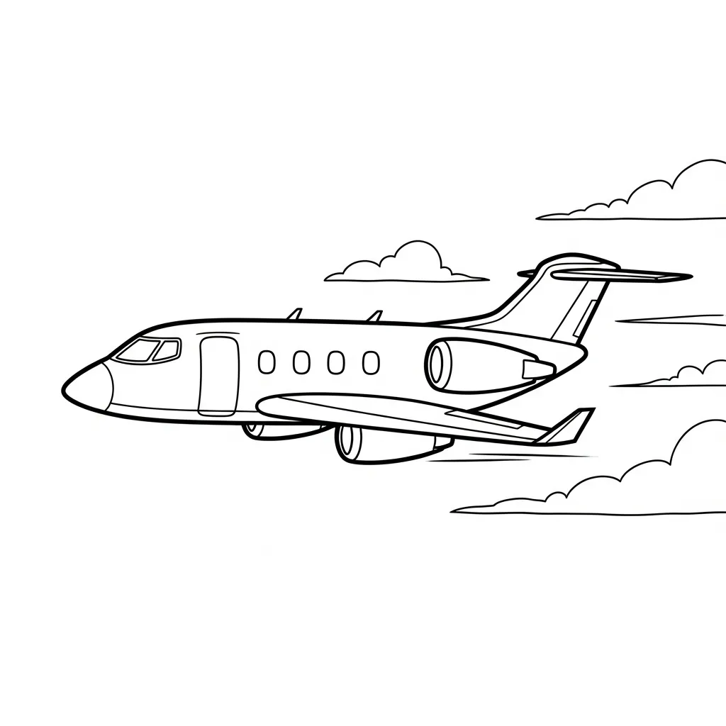 Avión 9 para colorear gratis para imprimir