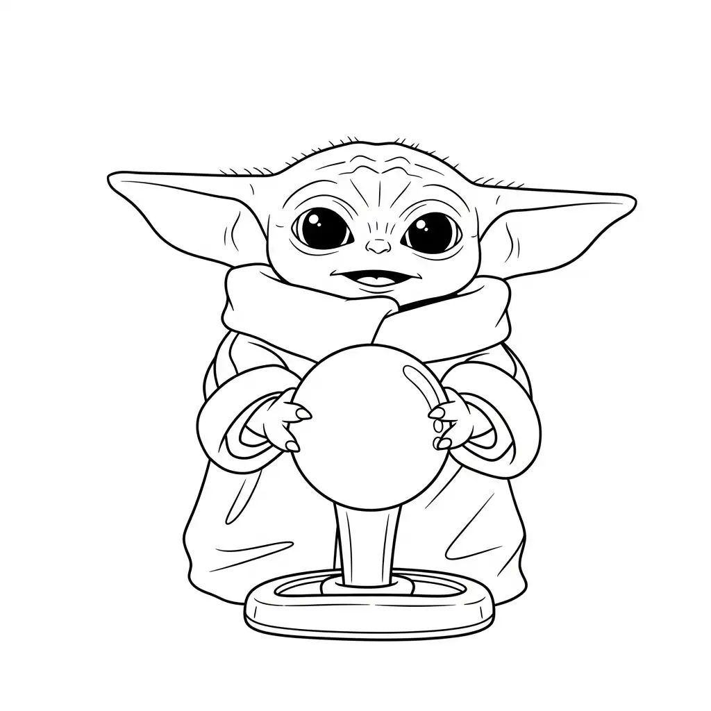 Baby Yoda para colorear y dibujos 1