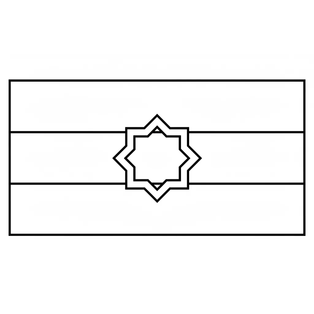 Bandera De Andalucía 3 para colorear en línea