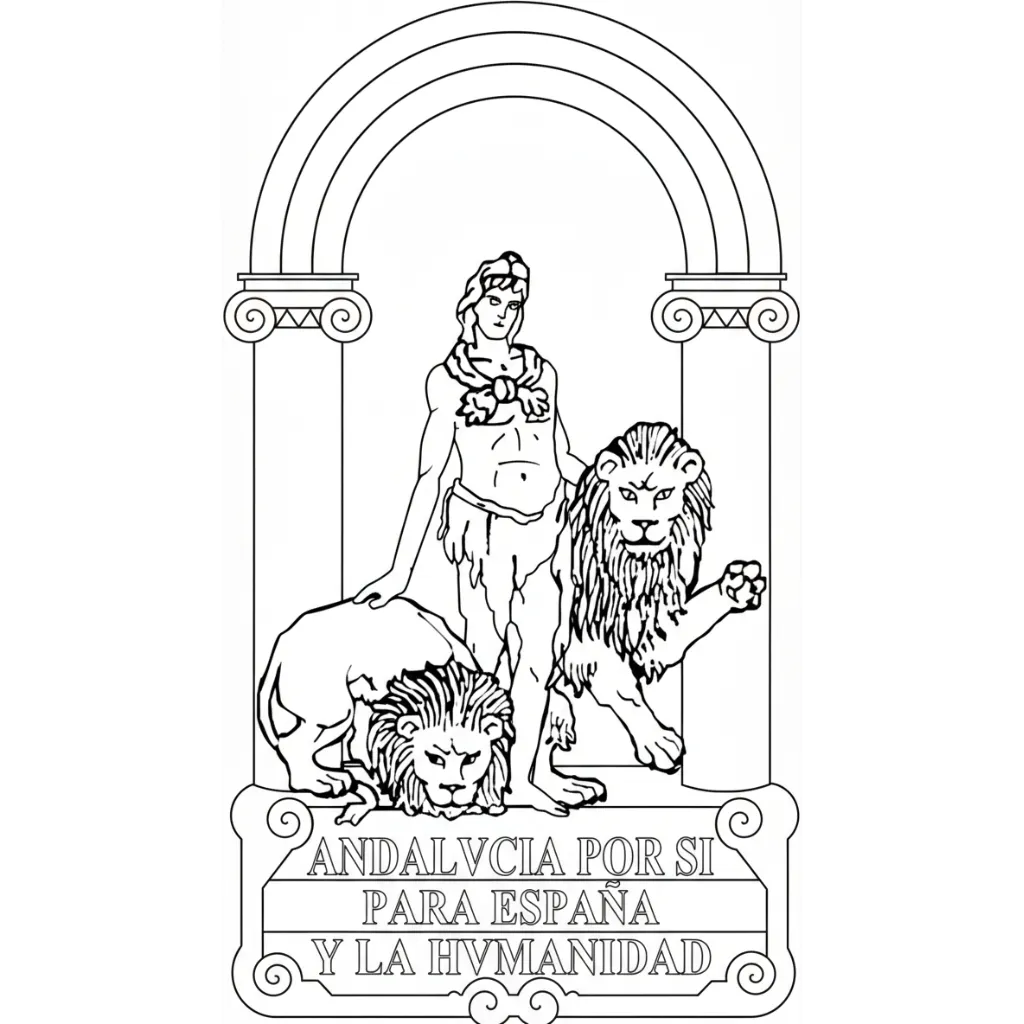 imagen para colorear Bandera De Andalucía 5 niño