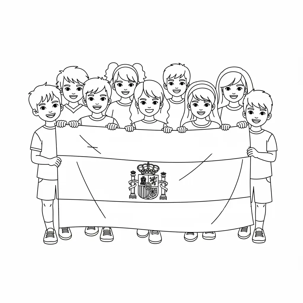 Bandera De Extremadura para colorear para descargar