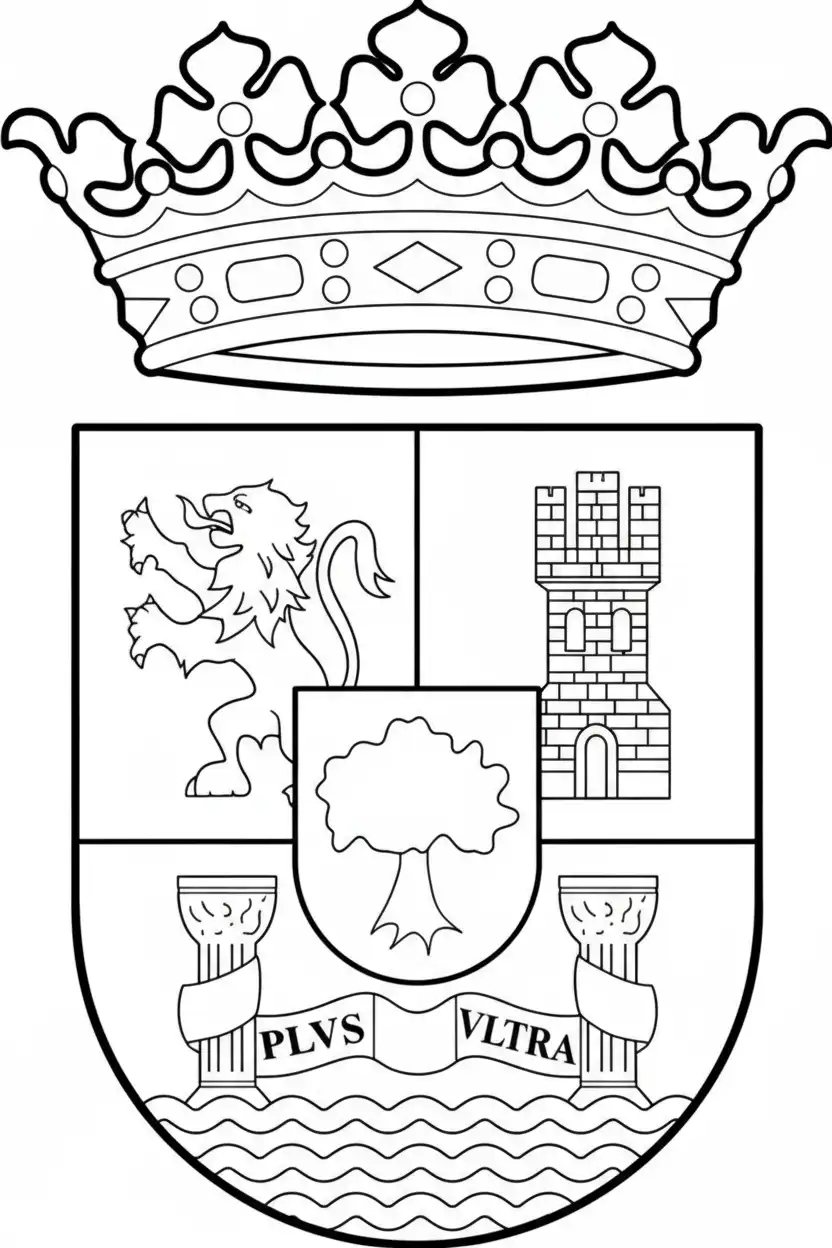 Bandera De Extremadura para colorear para imprimir gratis