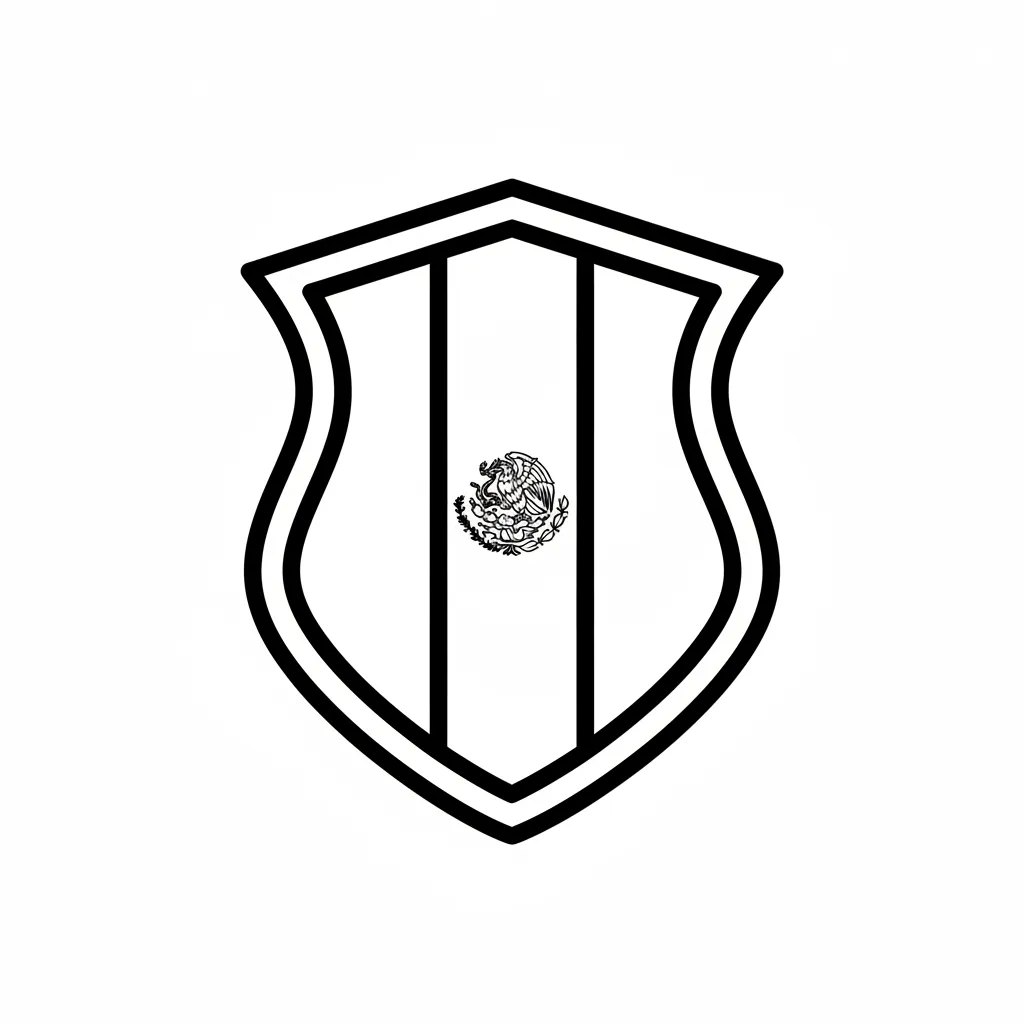 Bandera De México 18 para colorear para imprimir para niño de 12 años