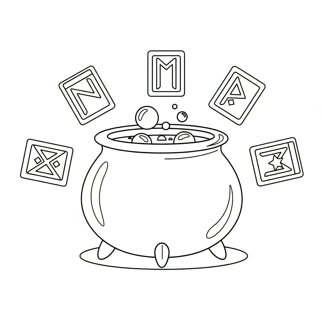 Bruja 11 para colorear para imprimir pdf gratis