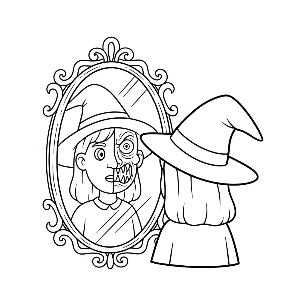 Bruja 14 para colorear para niño de 10 años