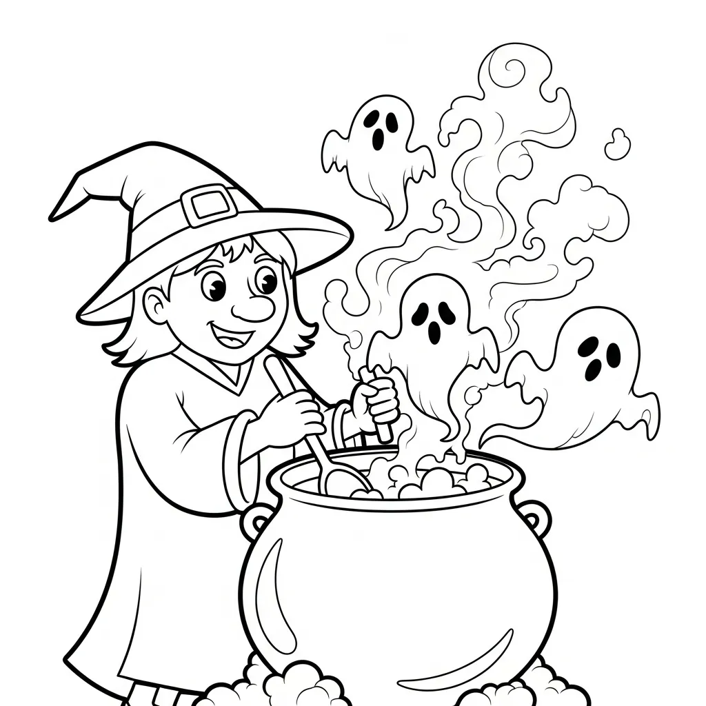 descargar Bruja 16 para colorear gratis