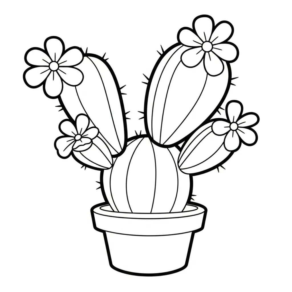 Cactus 11 para colorear para imprimir
