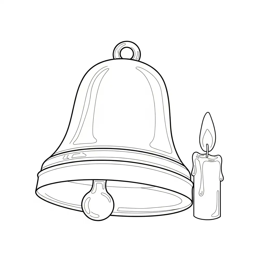 Campana Navideña para colorear para niño de 10 años