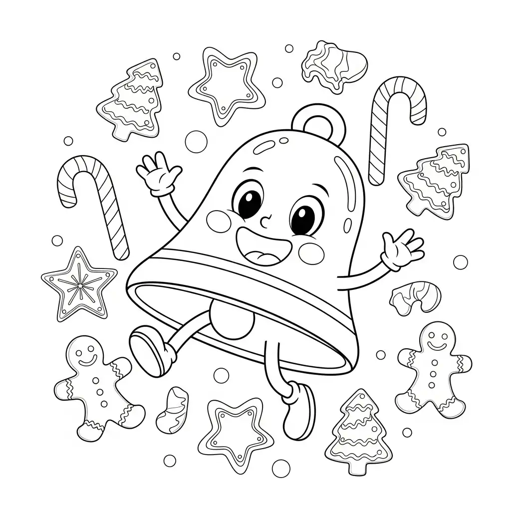 Campana Navideña para colorear y aprendizaje 2