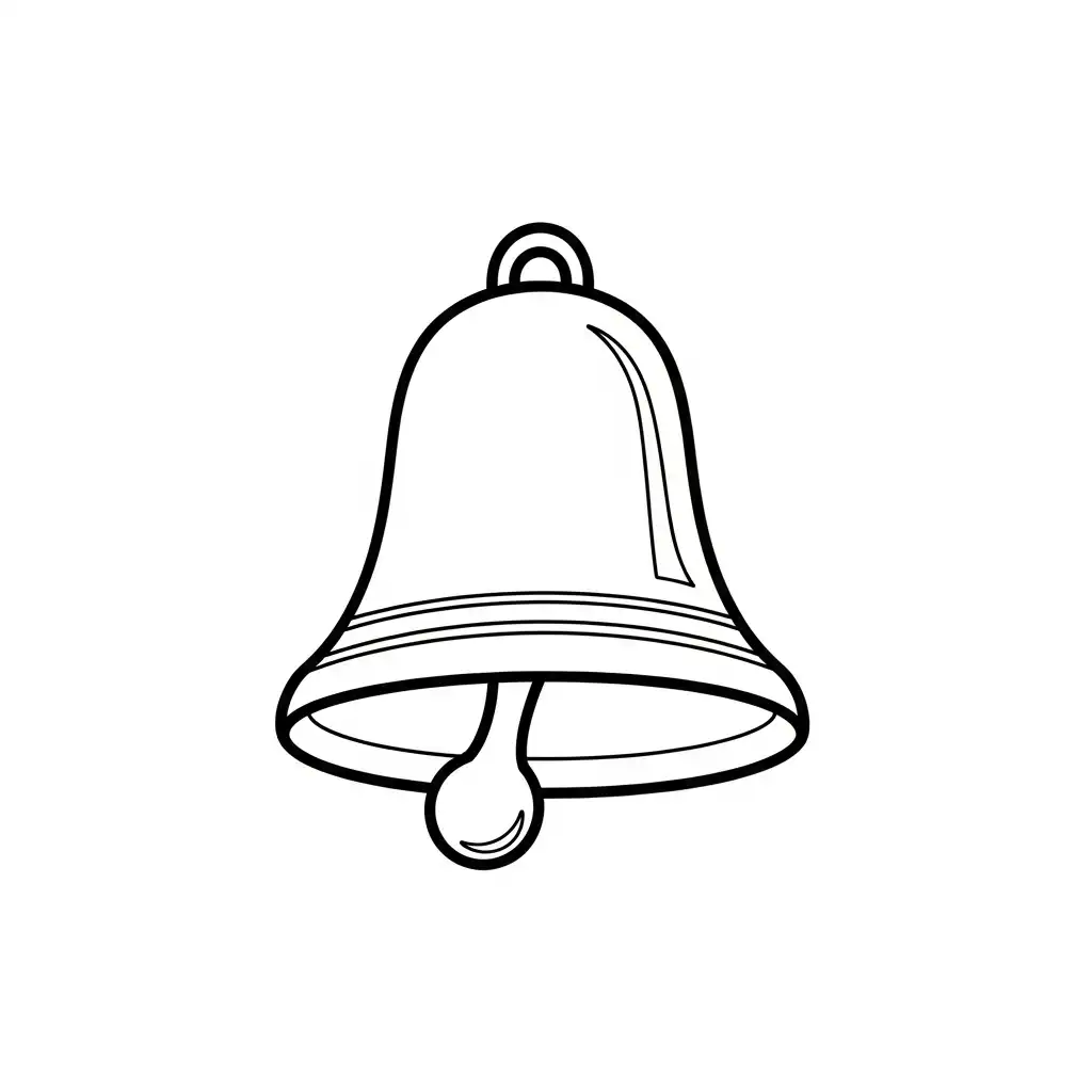 Campana Navideña para colorear para niños