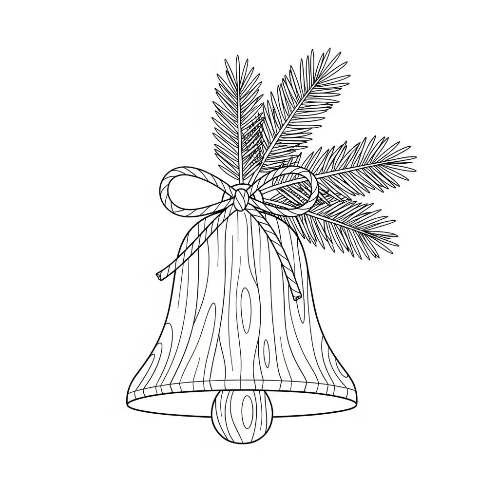 Campana Navideña para dibujar e imprimir