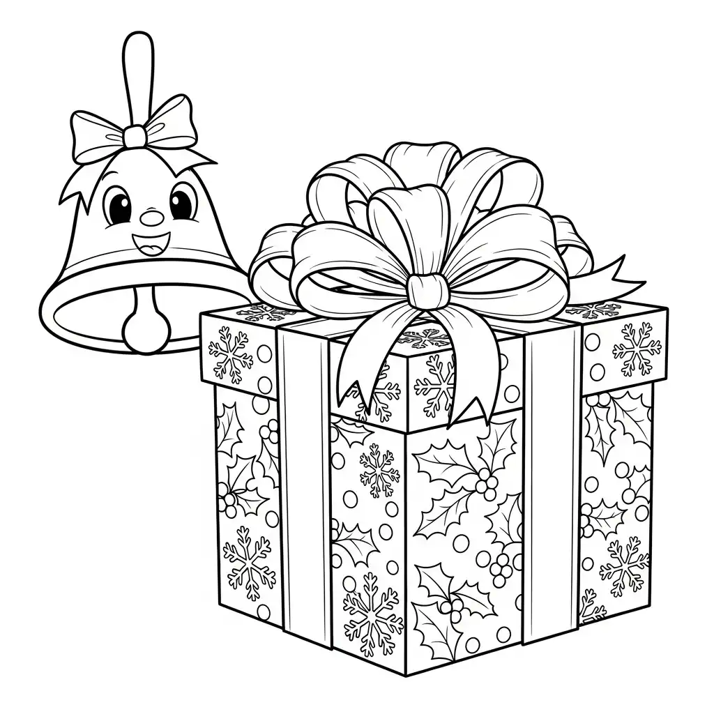 Campana Navideña para colorear y aprendizaje