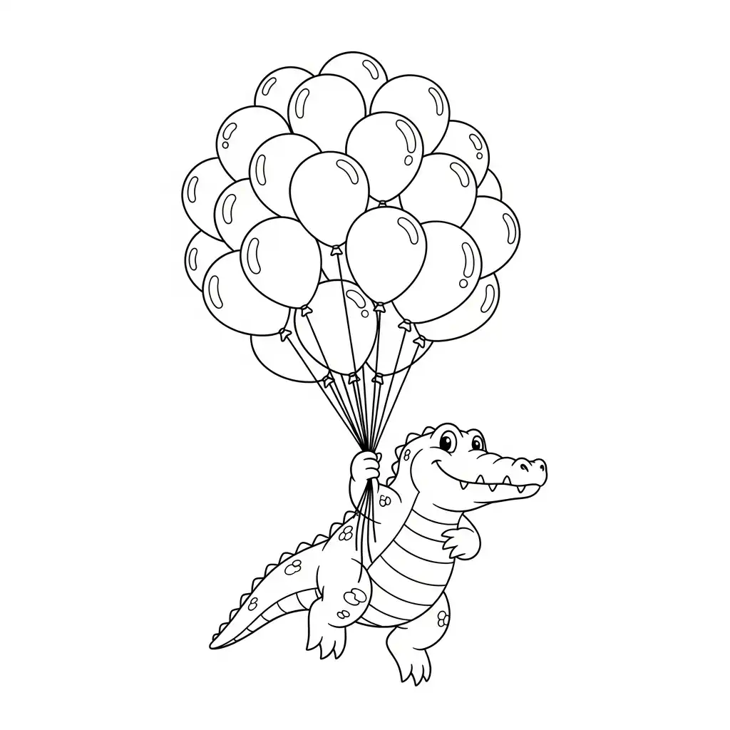 Cocodrilo para colorear gratis para imprimir 1