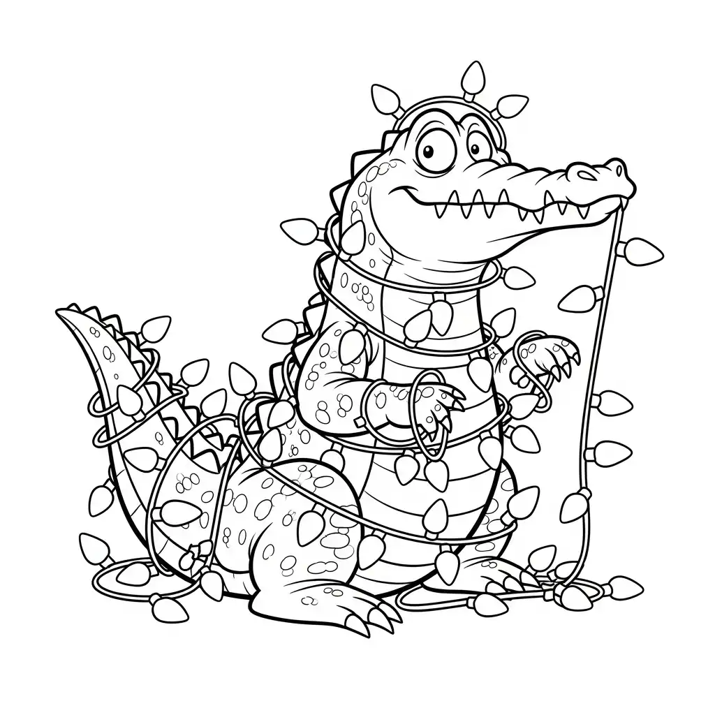 imprimir Cocodrilo para colorear para niño