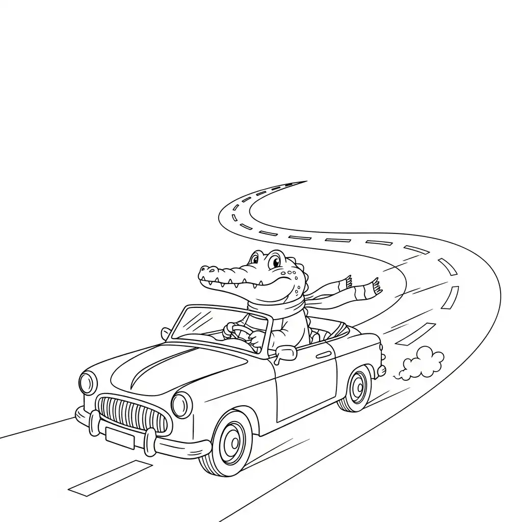 Cocodrilo para colorear para imprimir pdf gratis
