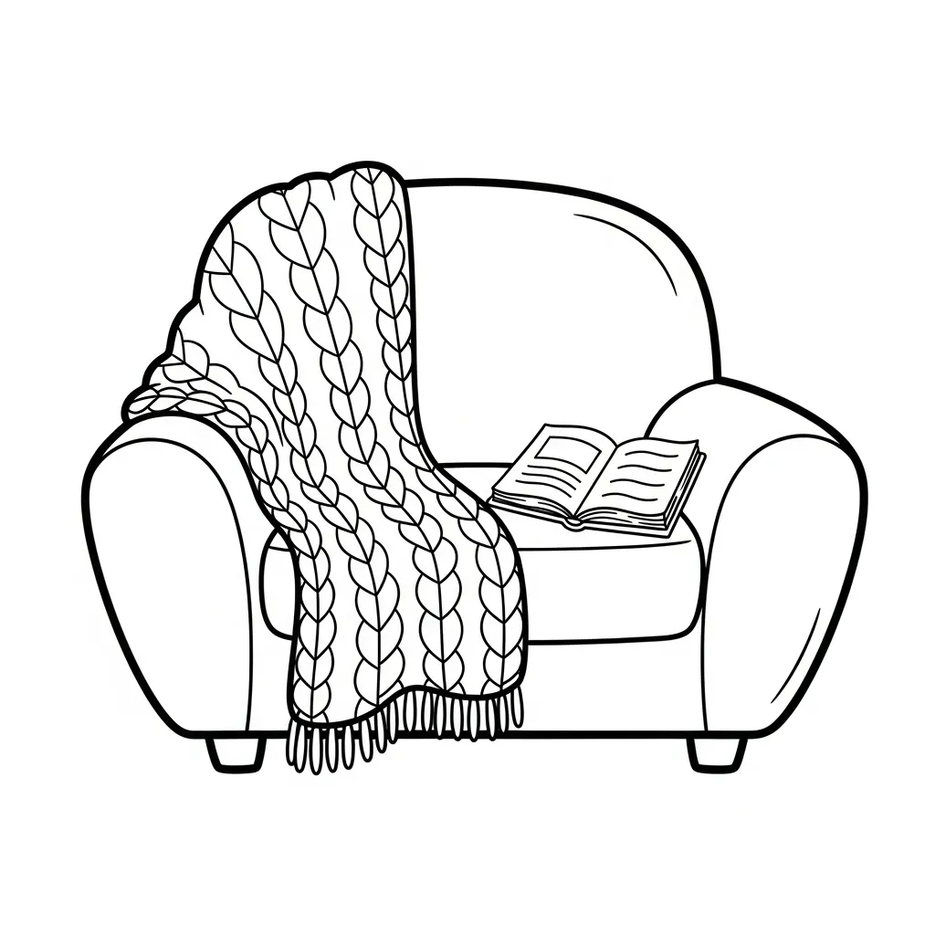 Comfy Christmas 1 para dibujar e imprimir