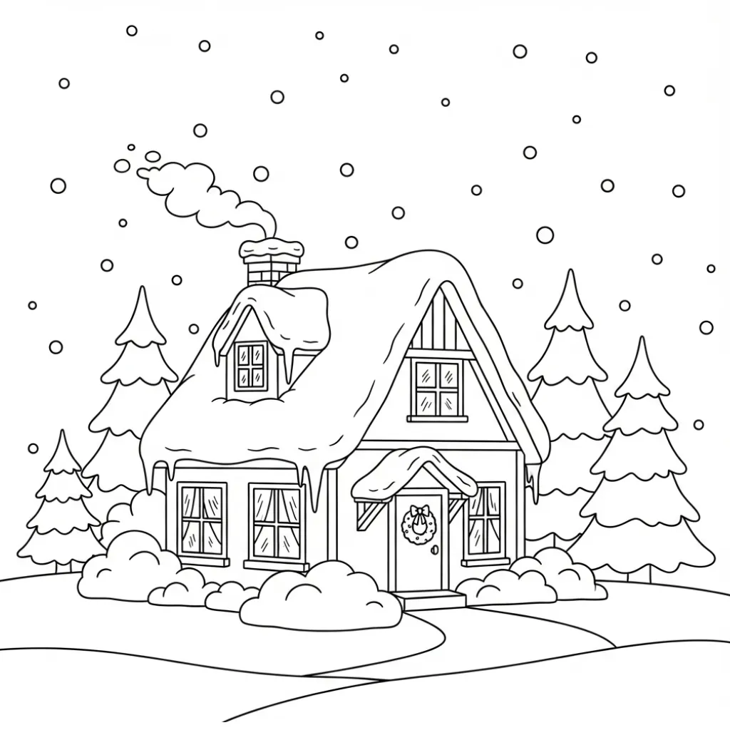 Comfy Christmas 2 para colorear para niño de 6 años