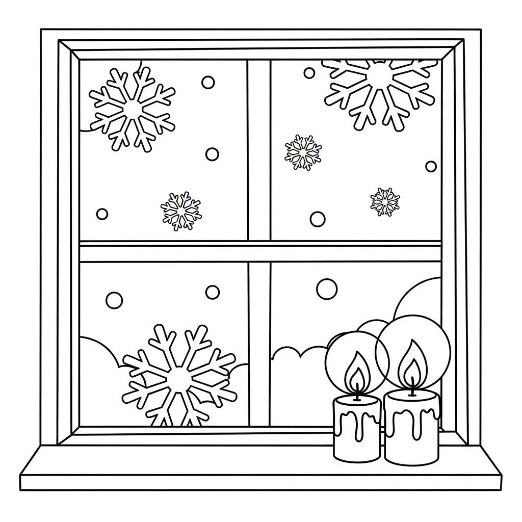 Comfy Christmas 5 para colorear para imprimir a4