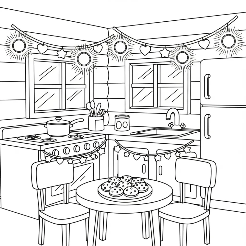 Comfy Christmas 6 para colorear para niños