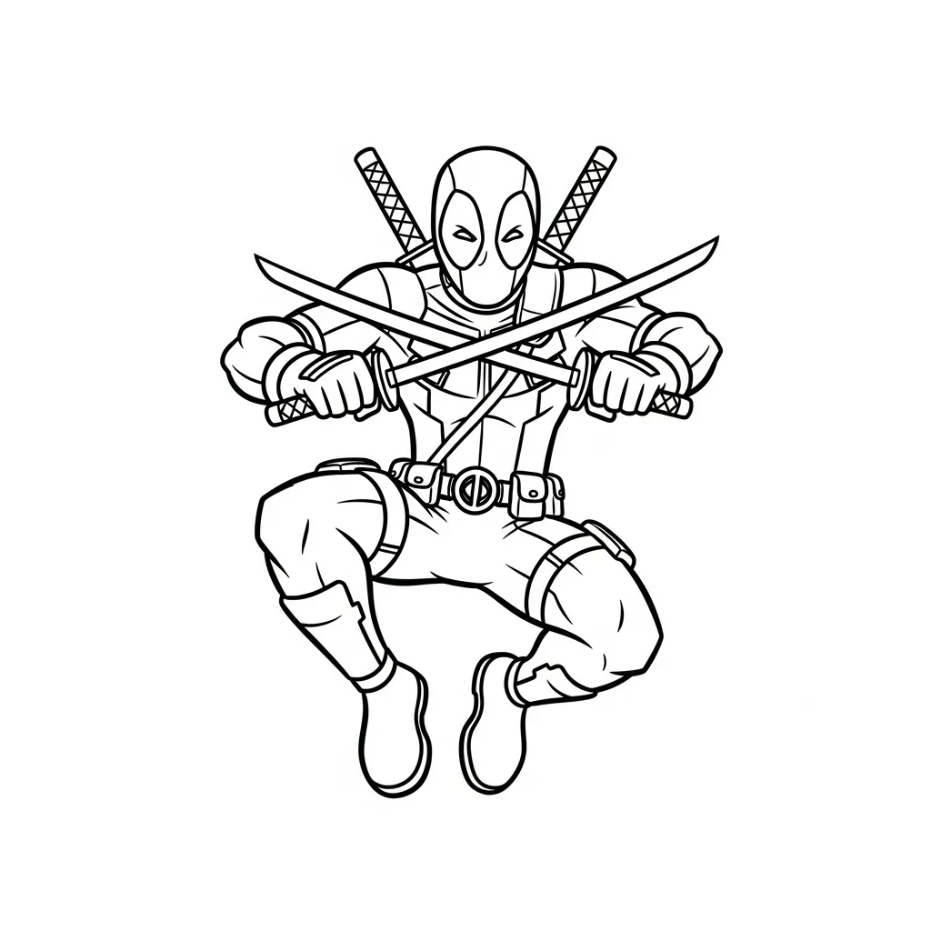 Deadpool 5 para colorear para niños