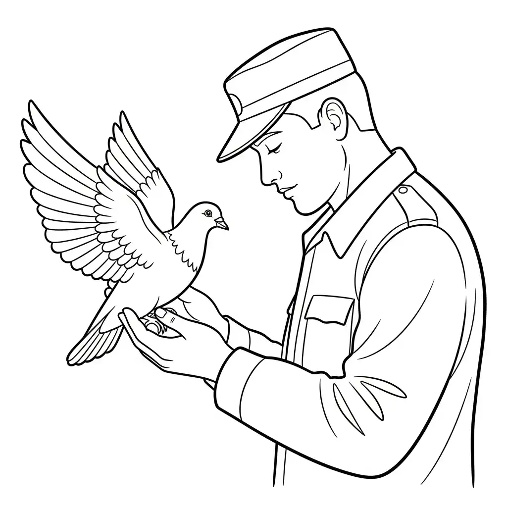 Dia Del Soldado para colorear para primaria