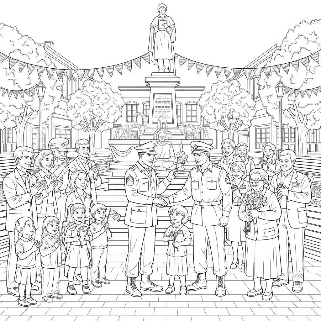 Dia Del Soldado para colorear para imprimir para niño de 6 años