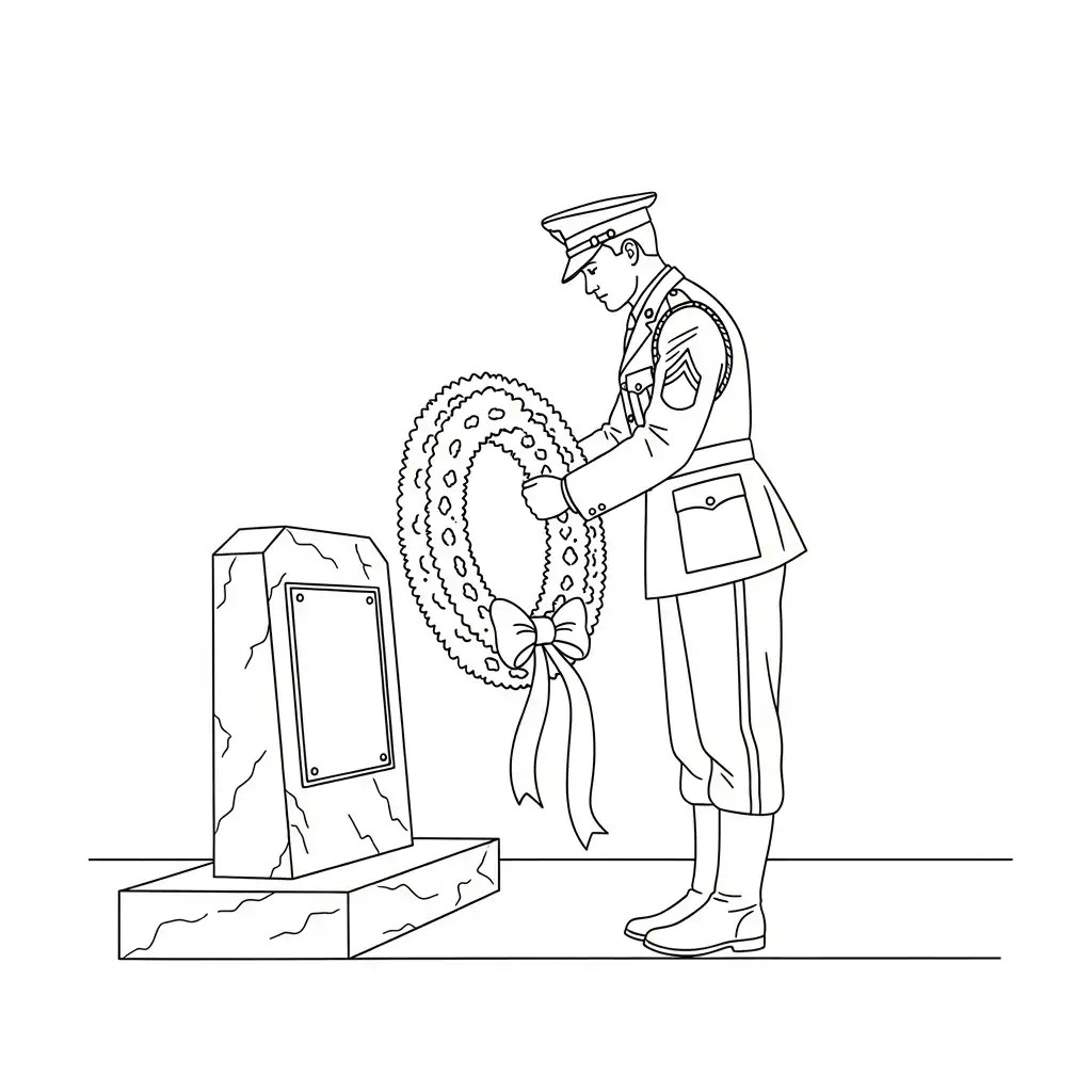 Dia Del Soldado para colorear en línea para niño 1