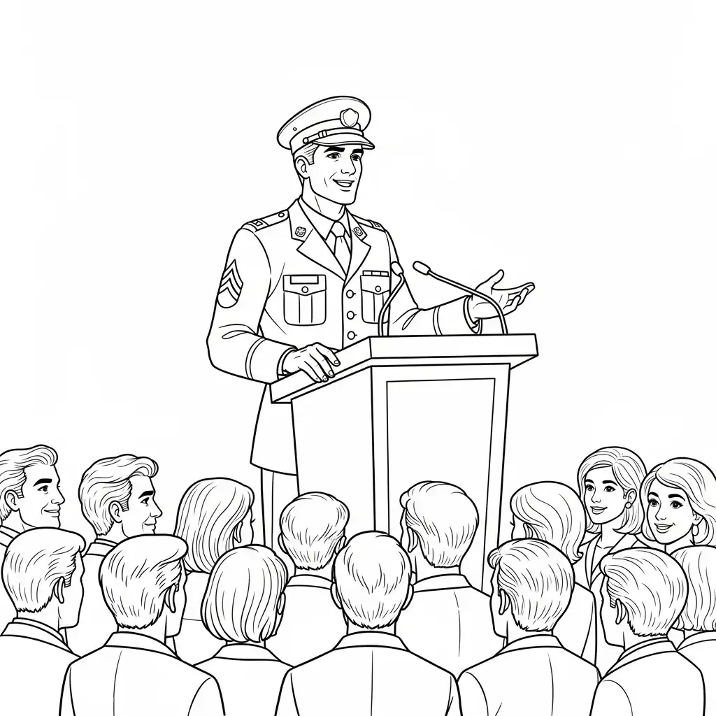 Dia Del Soldado para colorear en línea