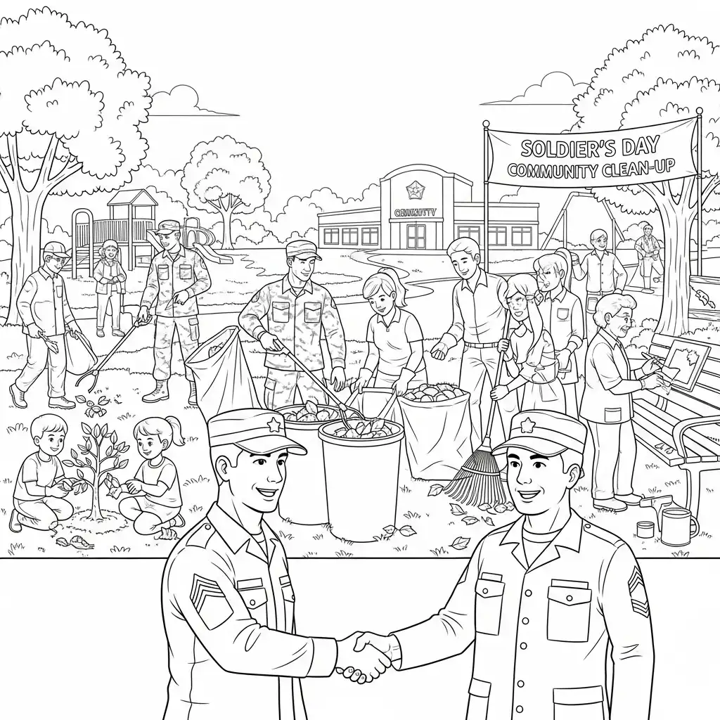 Dia Del Soldado para colorear para imprimir gratis pdf