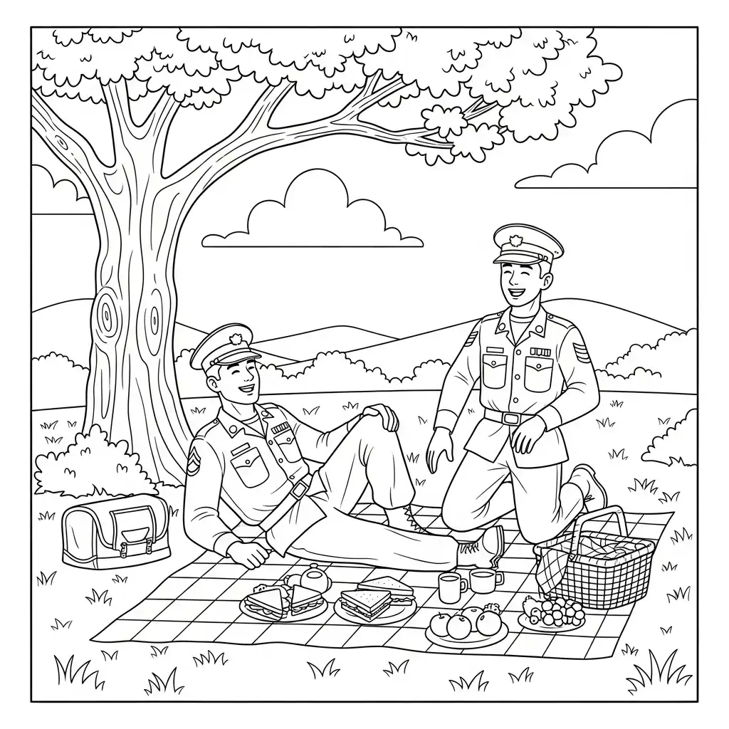 Dia Del Soldado para colorear para niños para descargar