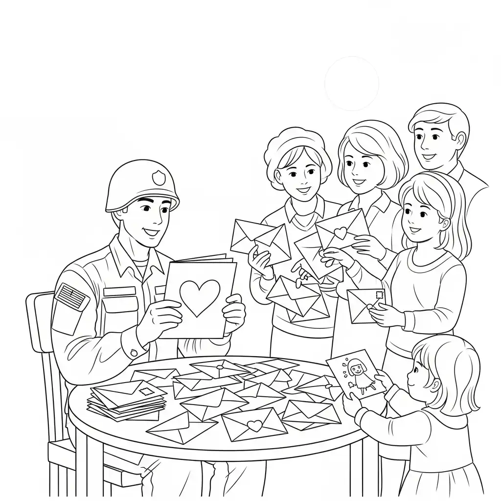 Dia Del Soldado para colorear para niño de 3 años 1