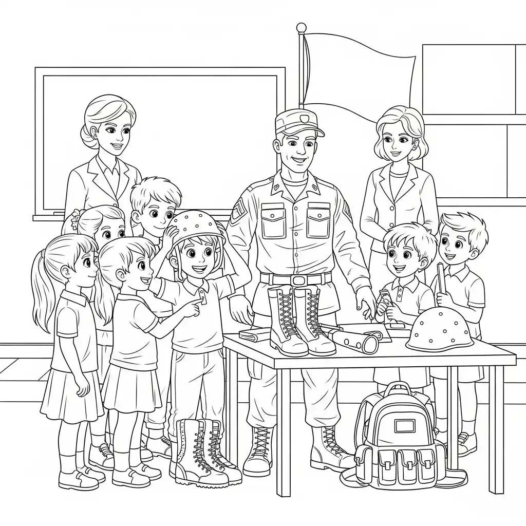 Dia Del Soldado para colorear en línea 2