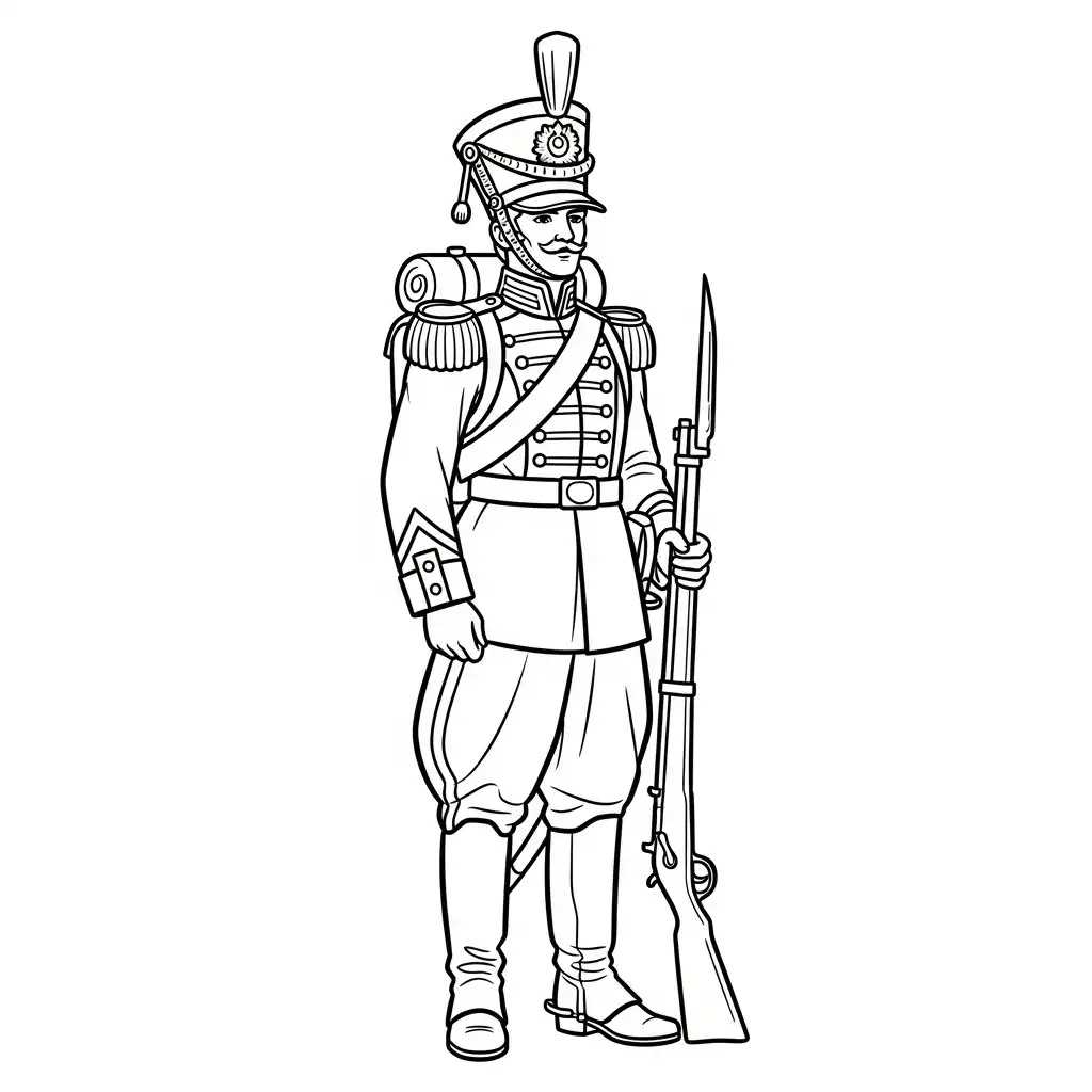 Dia Del Soldado para colorear para imprimir para niño de 12 años