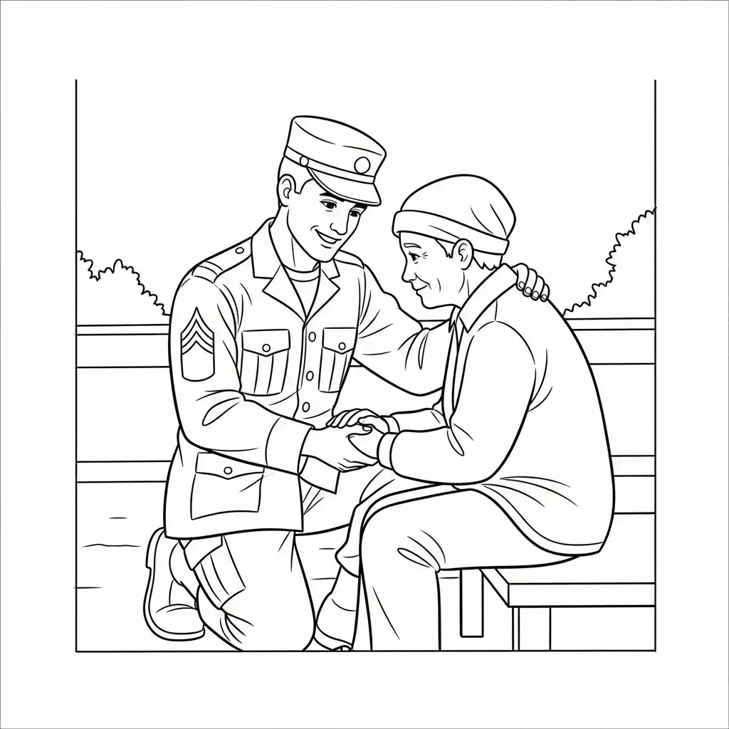 Dia Del Soldado para colorear para imprimir a4 1