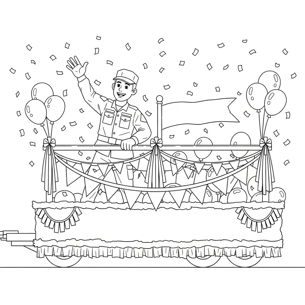 Dia Del Soldado para colorear para niño para imprimir