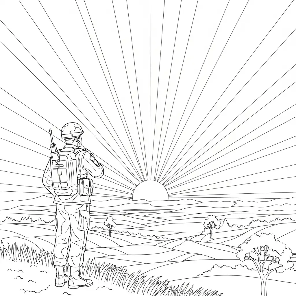 Dia Del Soldado para colorear en línea 3